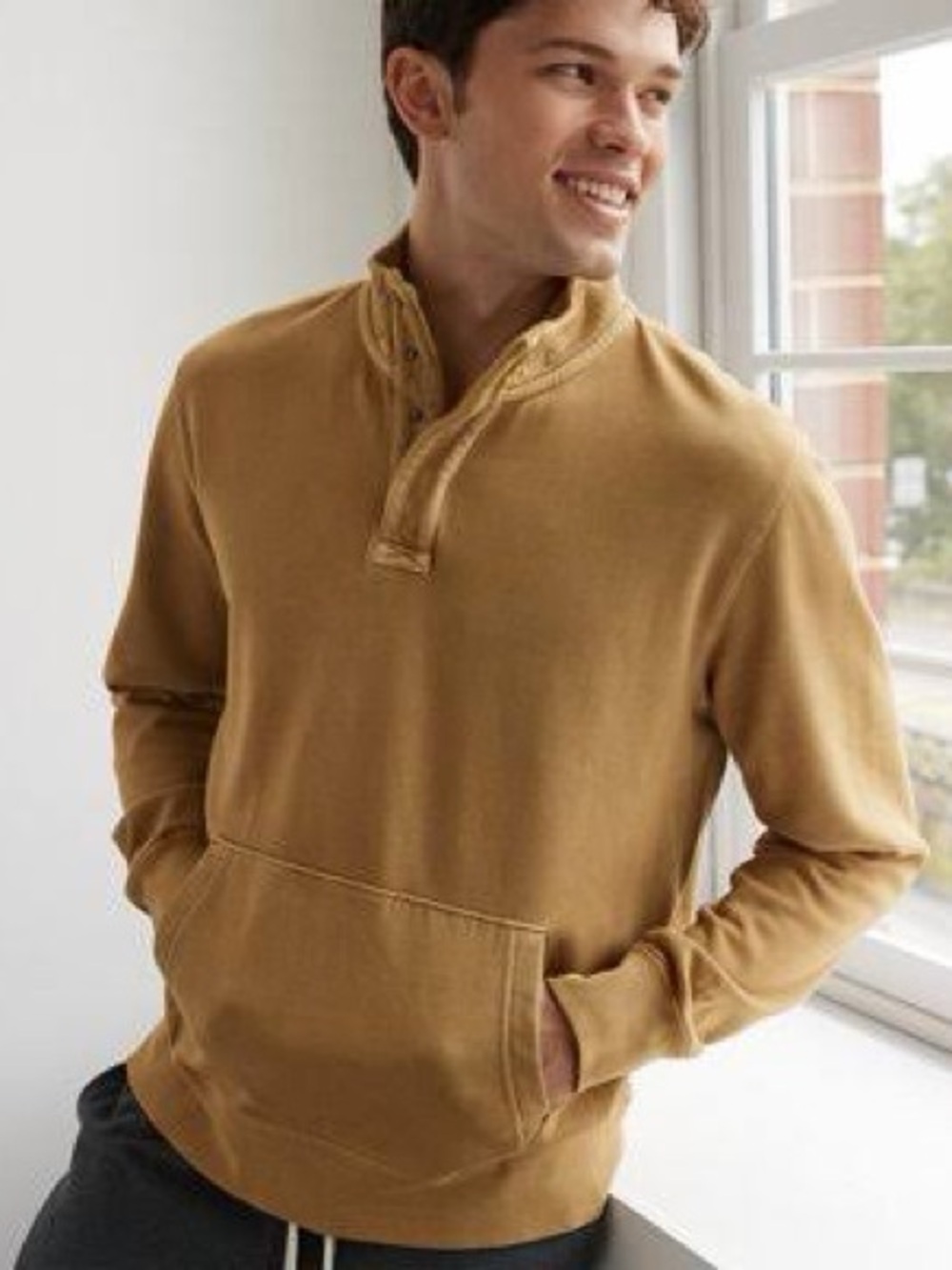 American eagle Quarter snap-mock neck Sweatshirt